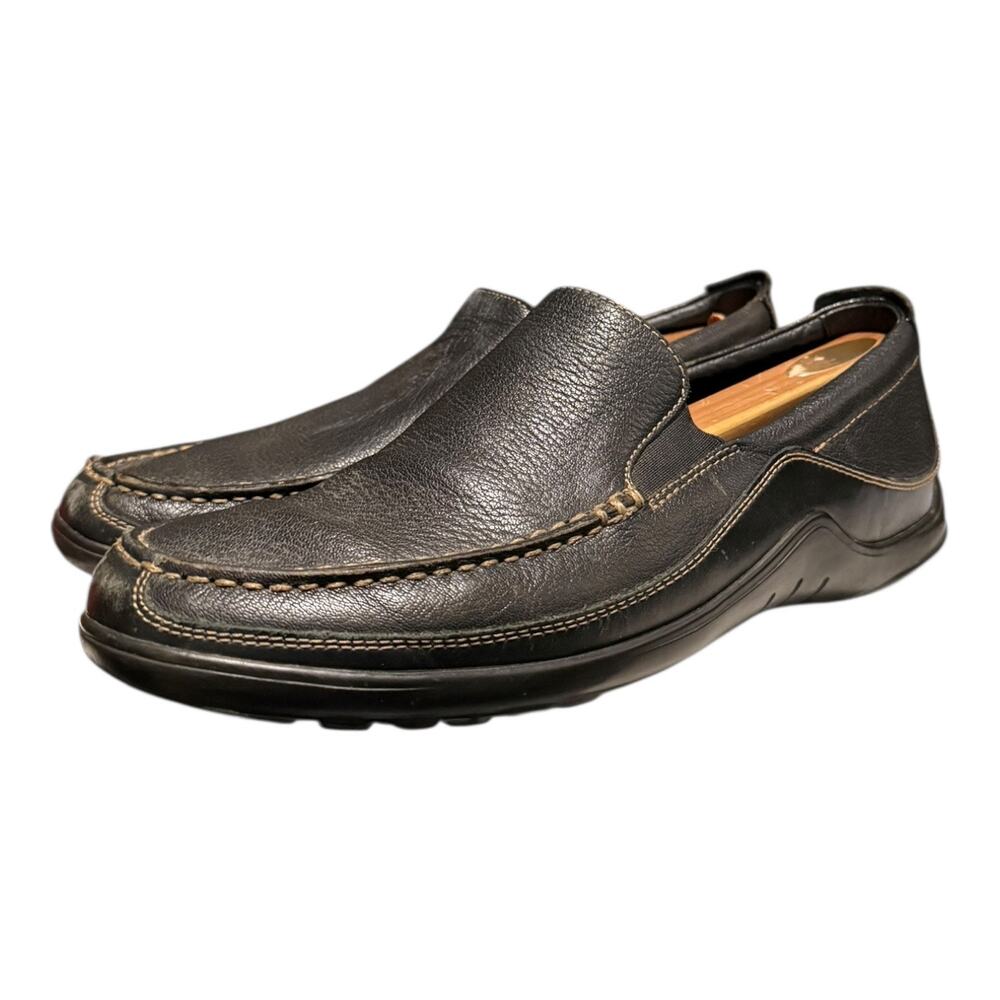 Cole Haan Tucker Venetian Loafers Size 10 M French Roast Leather Black